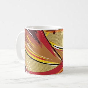 Dynamic Abstract in Warm Tones Coffee Mug