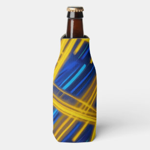 Dynamic Abstract Neon Light Speed Chaotic Tech Bottle Cooler