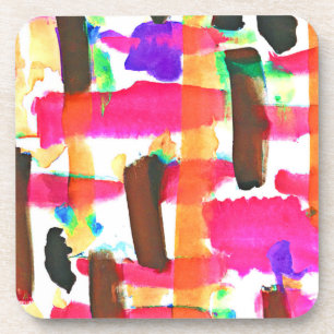 Dynamic Abstract Pattern in Art Coaster