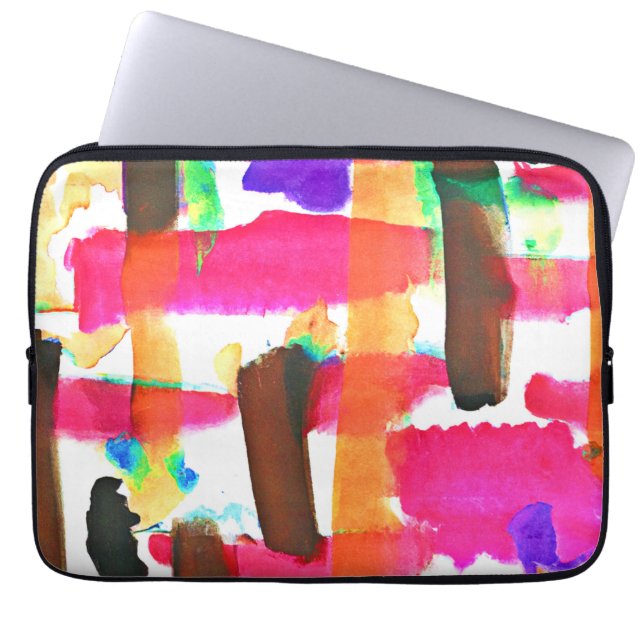 Dynamic Abstract Pattern in Art Laptop Sleeve (Front)