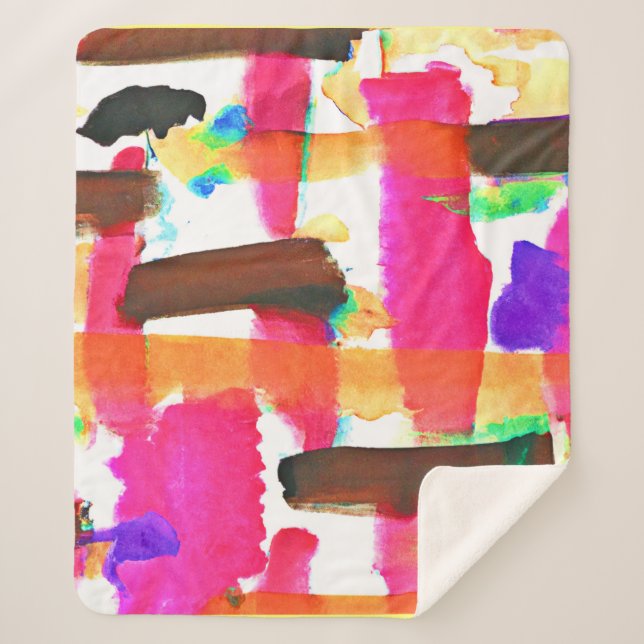 Dynamic Abstract Pattern in Art Sherpa Blanket (Front)