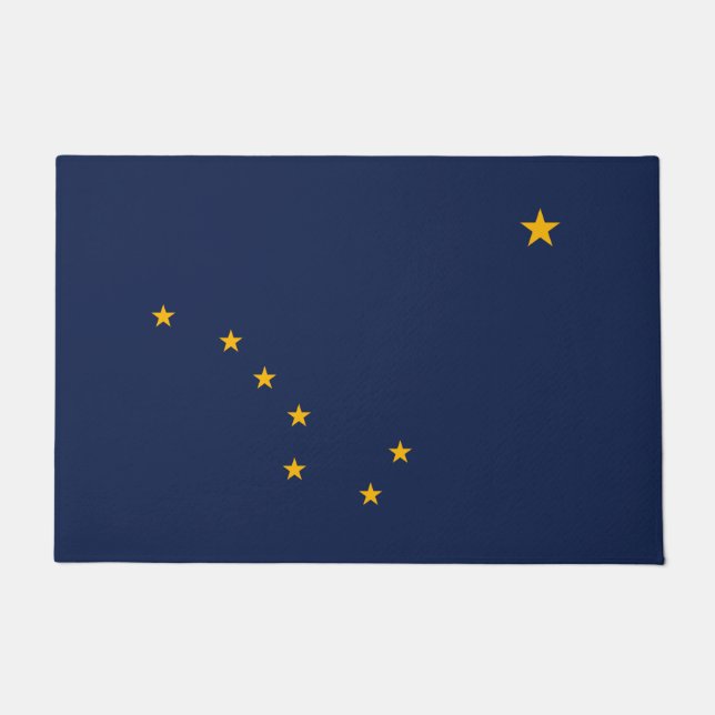 Dynamic Alaska State Flag Graphic on a Doormat (Front)