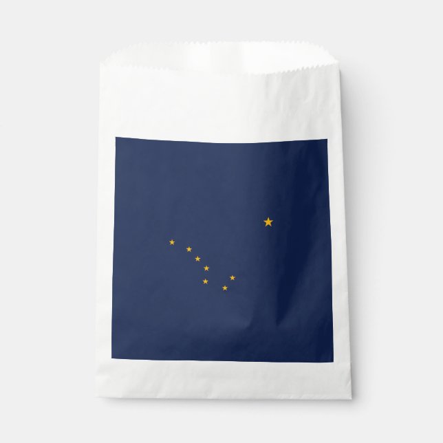 Dynamic Alaska State Flag Graphic on a Favour Bag (Front)