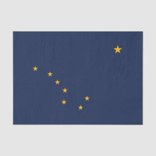 Dynamic Alaska State Flag Graphic on a Tissue Paper