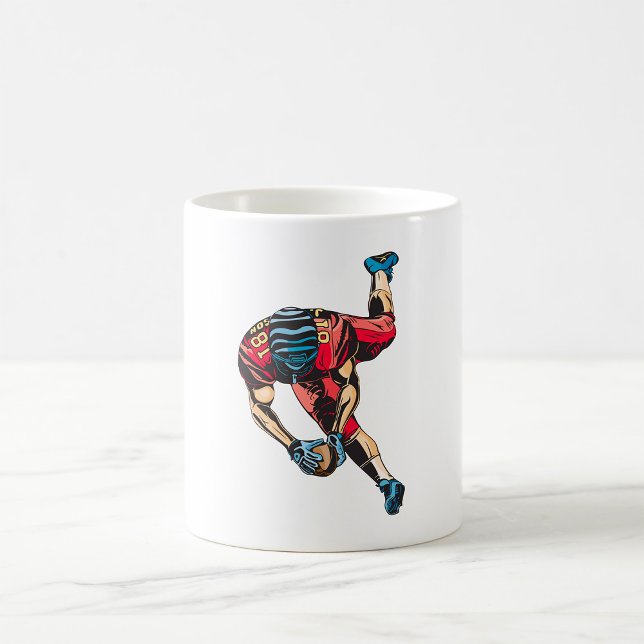 Dynamic American Football Player Touchdown  Coffee Mug (Creator Uploaded)