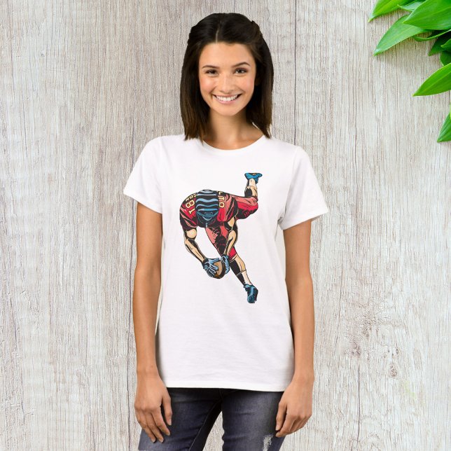 Dynamic American Football Player Touchdown  T-Shirt (Creator Uploaded)
