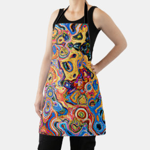 Dynamic and Vibrant Abstract Pattern Apron