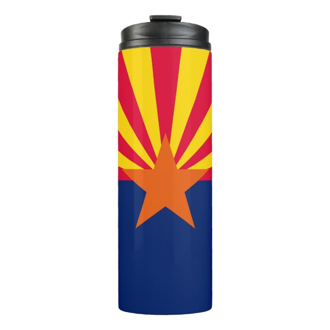 Dynamic Arizona State Flag Graphic on a Thermal Tumbler (Front)