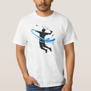 Dynamic Badminton Smash Silhouette – Custom T-Shirt