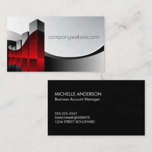 Dynamic Bar Graph Background Business Card