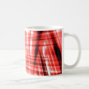 Dynamic black and red streaks coffee mug