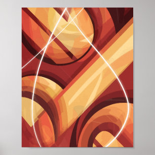 Dynamic blend of warm hues poster