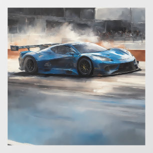 Dynamic Blue Urban Race Scene