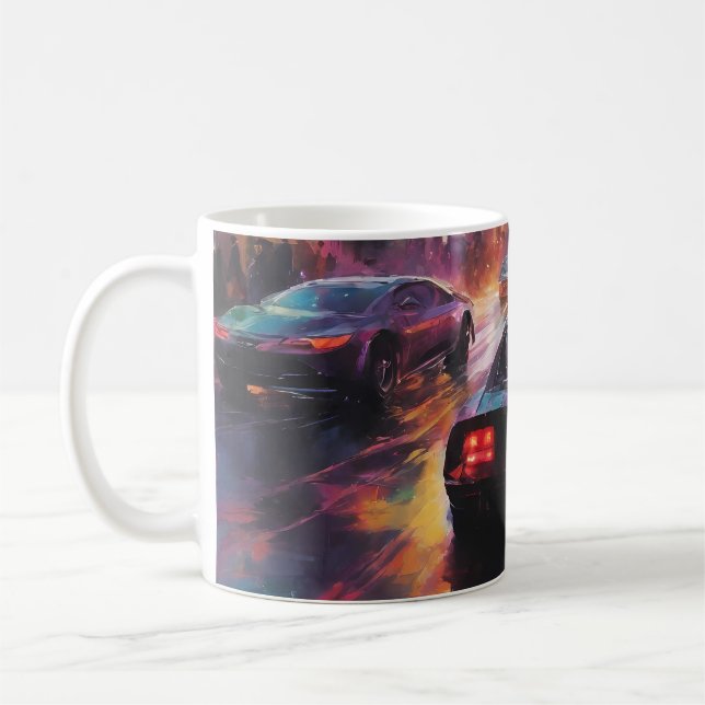 Dynamic Cityscape Racing  Coffee Mug (Left)