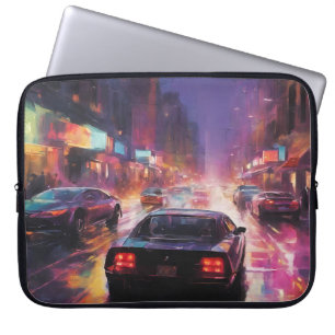 Dynamic Cityscape Racing Laptop Sleeve
