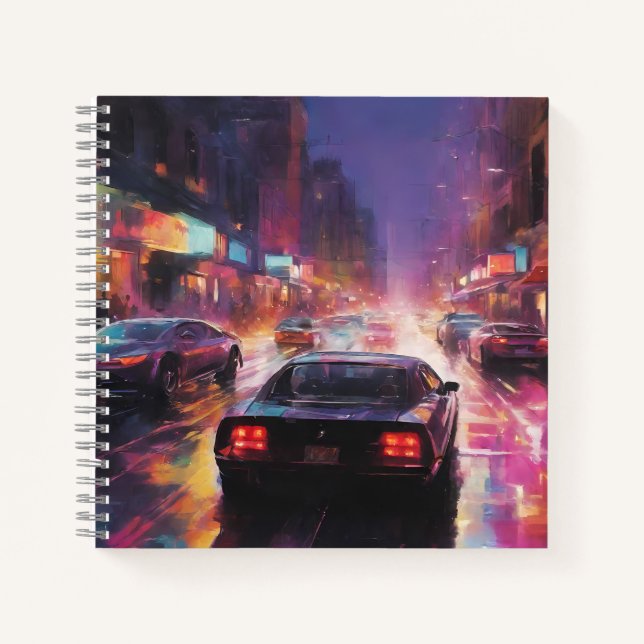 Dynamic Cityscape Racing  Notebook (Front)