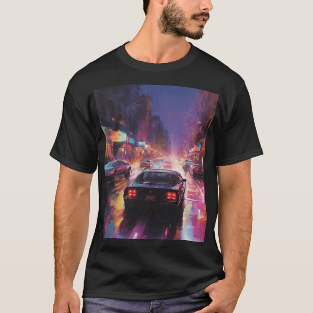 Dynamic Cityscape Racing  T-Shirt (Front)