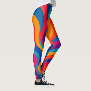 Dynamic Color Wave Leggings