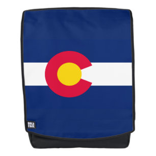 Dynamic Colorado State Flag Graphic on a Backpack