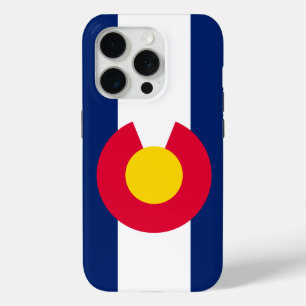Dynamic Colorado State Flag Graphic on a iPhone 15 Pro Case