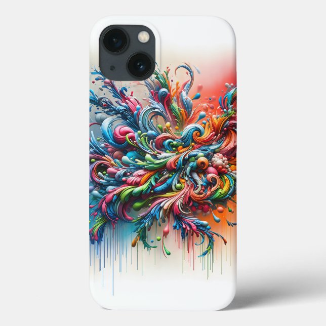 Dynamic Colour Burst Swirl Phone Case - Vibrant Li (Back)