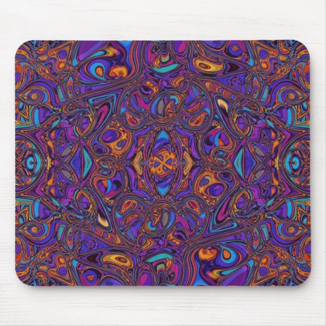 Dynamic Colour Gradient Abstract Mosaic Mouse Pad (Front)