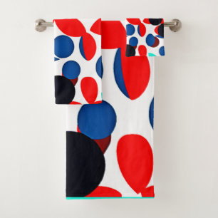 Dynamic Colour Play Style Pattern Bath Towel Set