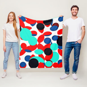 Dynamic Colour Play Style Pattern Fleece Blanket
