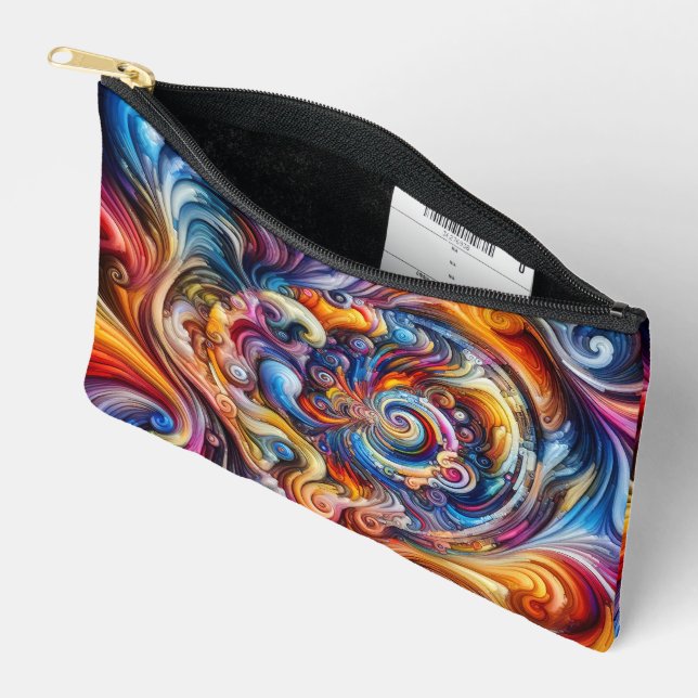 Dynamic Colour Vortex Accessory Pouch (Open)