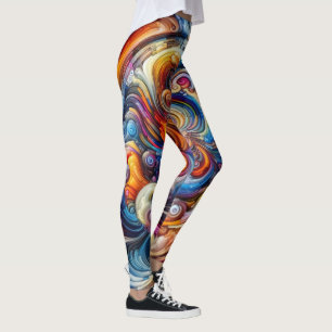 Dynamic Colour Vortex Leggings