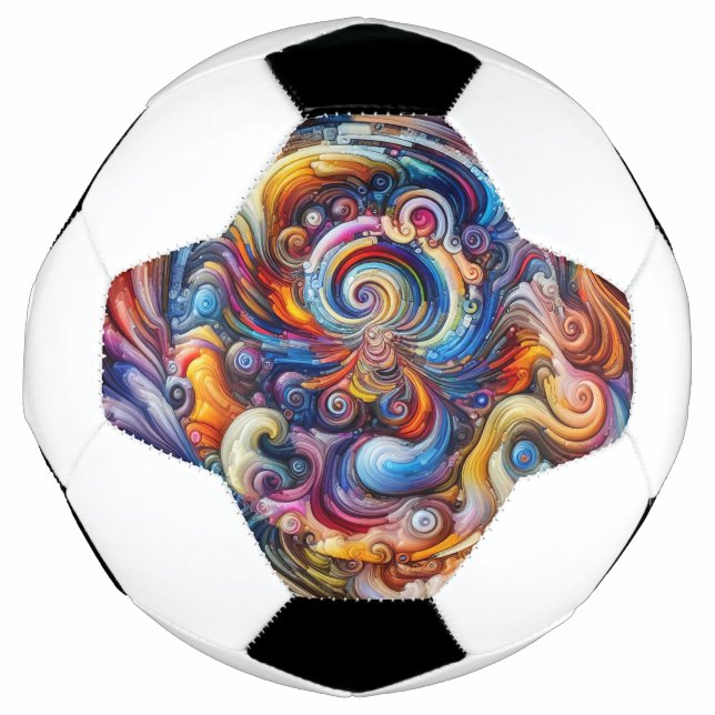 Dynamic Colour Vortex Soccer Ball (Front)