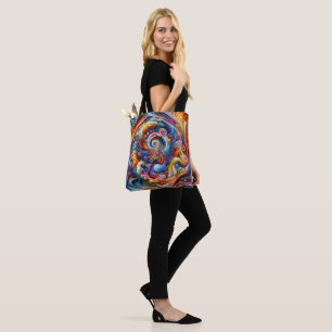 Dynamic Colour Vortex Tote Bag