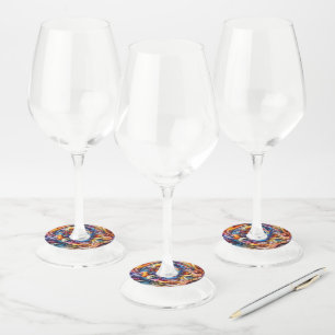 Dynamic Colour Vortex Wine Glass Tag