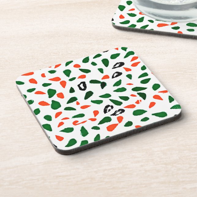 Dynamic Colourful Abstract Pattern Coaster (Left Side)