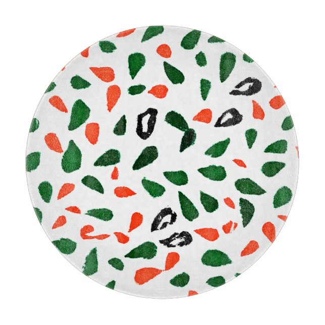 Dynamic Colourful Abstract Pattern Cutting Board (Front)