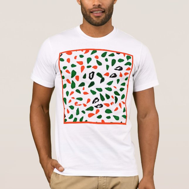 Dynamic Colourful Abstract Pattern T-Shirt (Front)