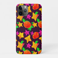 Dynamic Colourful Fruits and Stars Pattern Art
