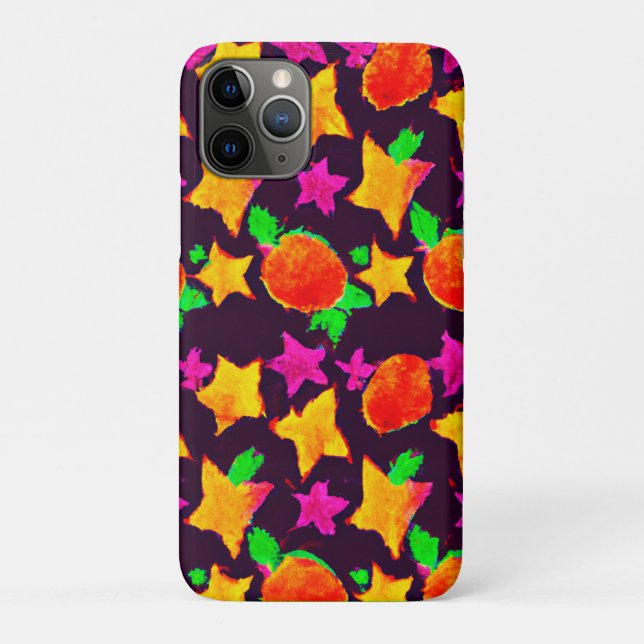 Dynamic Colourful Fruits and Stars Pattern Art Case-Mate iPhone Case (Back)