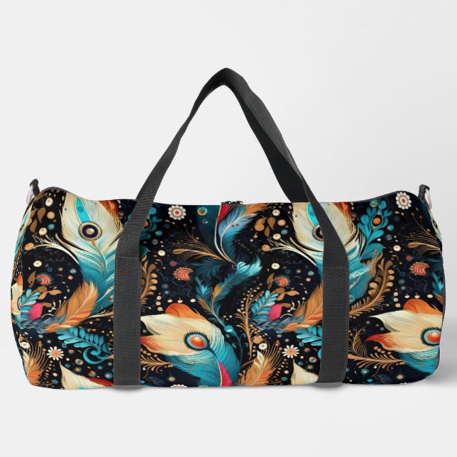 Dynamic Comet and Nebula Voyage Duffle Bag (Front)