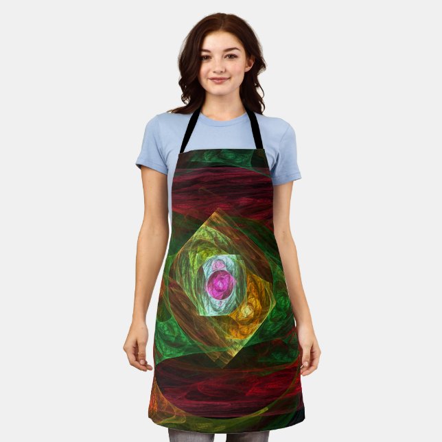 Dynamic Connections Abstract Art Apron (Worn)