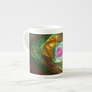 Dynamic Connections Abstract Art Bone China Mug