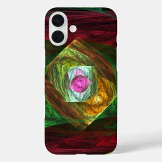 Dynamic Connections Abstract Art iPhone 16 Plus Case
