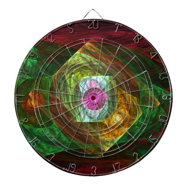 Dynamic Connections Abstract Art Dartboard (Front)