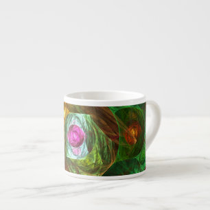 Dynamic Connections Abstract Art Espresso Mug