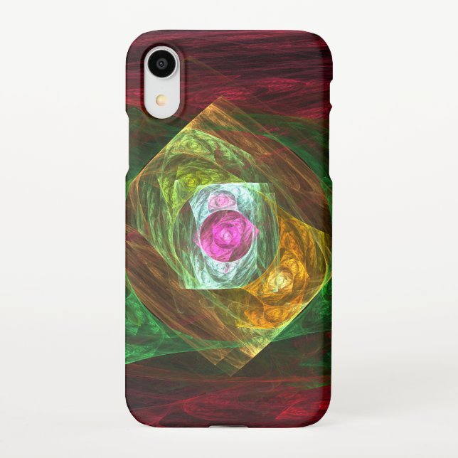 Dynamic Connections Abstract Art Glossy iPhone Case (Back)