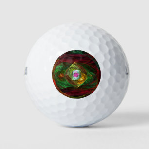 Dynamic Connections Abstract Art Golf Balls