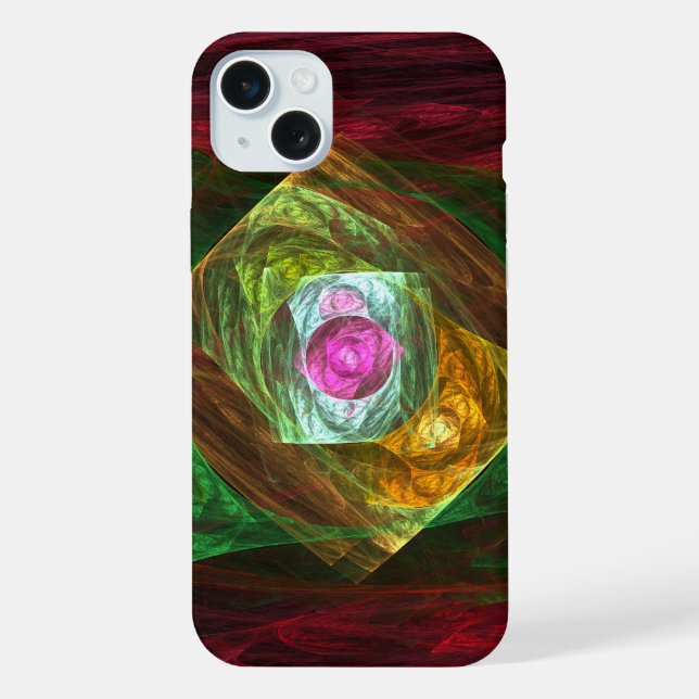 Dynamic Connections Abstract Art iPhone Case (Back)