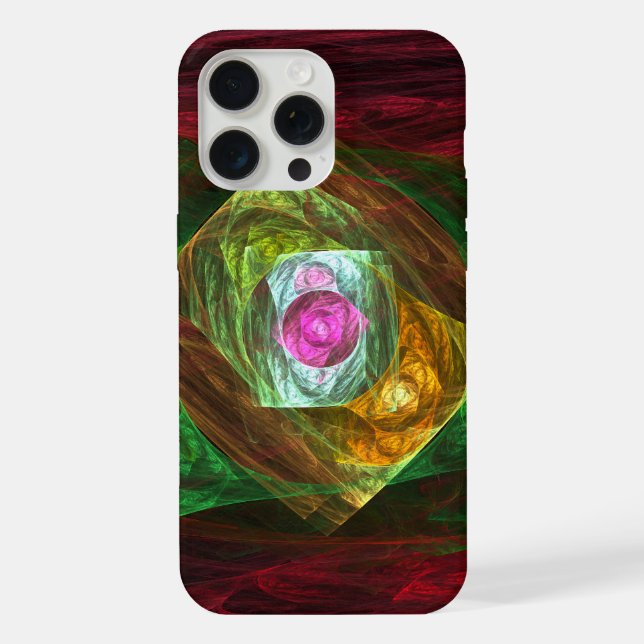 Dynamic Connections Abstract Art iPhone Case (Back)