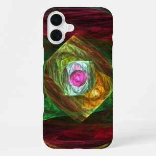 Dynamic Connections Abstract Art iPhone 16 Plus Case