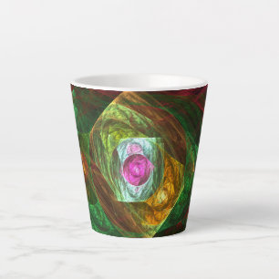 Dynamic Connections Abstract Art Latte Mug